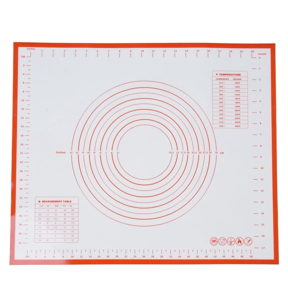 Red Silicone Baking Mat Non Stick Rolling Pastry Mat for Cookies, Pizza, Pie Crusts