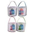 thumbnail image 4 of MesaSe Panier de Rangement Cadeau Œuf de Pâques Imprimé Lapin en Toile Sac Seau, 4 of 4