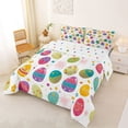 thumbnail image 2 of Erosebridal Colorful Happy Easter Eggs Full Size Comforter Sets,Rainbow Stars Polka Dots Bedding Sets For Kids Girls Reversible 3-Piece, 2 of 7