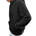 thumbnail image 5 of MIASHUI Men's Fall Winter Plush Lined Hoodie Soft Warm Pullover Long Sleeve Casual Comfortable Sweatshirt Black,XL, 5 of 6