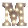 Letras luminosas, letrero con 26 letras grandes del alfabeto, ideales para fiestas, cumpleaños, bares, decoración navideña con pilas (blanco cálido).