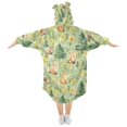 thumbnail image 2 of FORMRS Wearable Blanket Hoodie with Sleeves for Kids Cozy Flannel Sweatshirt, Cartoon Forest Animals, 2 of 7