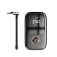 thumbnail image 1 of Black Cordless Portable Air Compressor with 1800mAh Battery - 130PSI Max Inflation, Digital Pressure Detection for Cars, Motorcycles, Bikes & E-Vehicles - Auto-Shutoff Function & USB Charging Power, 1 of 6
