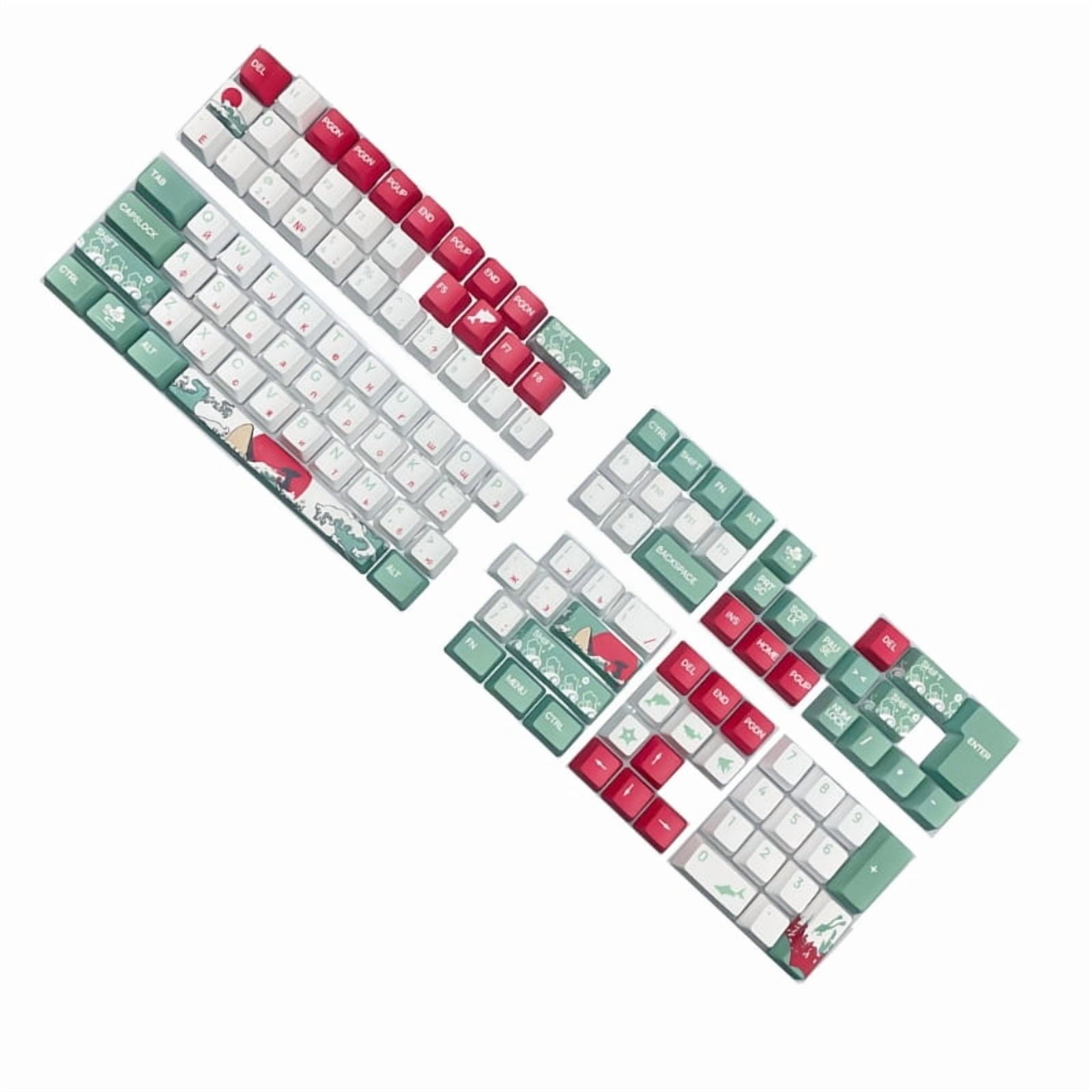 Coral Sea Design Russian Keycaps for Cherry M Switch Mechanical Keyboard ,PBT DA/OEM Height for Typists and Gamers