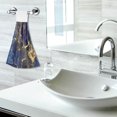 thumbnail image 7 of SKYSONIC 2 Pack Amazing Marble Texture Hand Towels, Soft and Absorbent Kitchen Towels with Hanging Loop Microfiber Tie Towel for Bathroom, Laundry Room, Farmhouse, 14" x18.2", 7 of 7