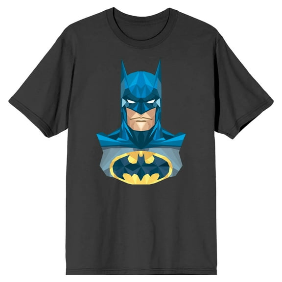 Batman Polygon Head Graphic Men's Charcoal T-Shirt-Medium