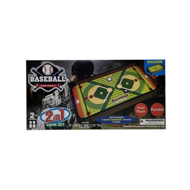 Kole Imports KL890-6 2-in-1 Table Game - Baseball & Soccer - Pack