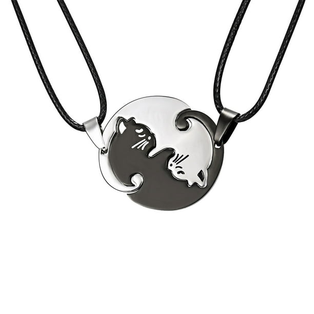Collar para mujer, joyería para mujer, joyería para mujer, collar magnético de atracción, ángel de la amistad, collar magnético con costuras para pareja, un collar