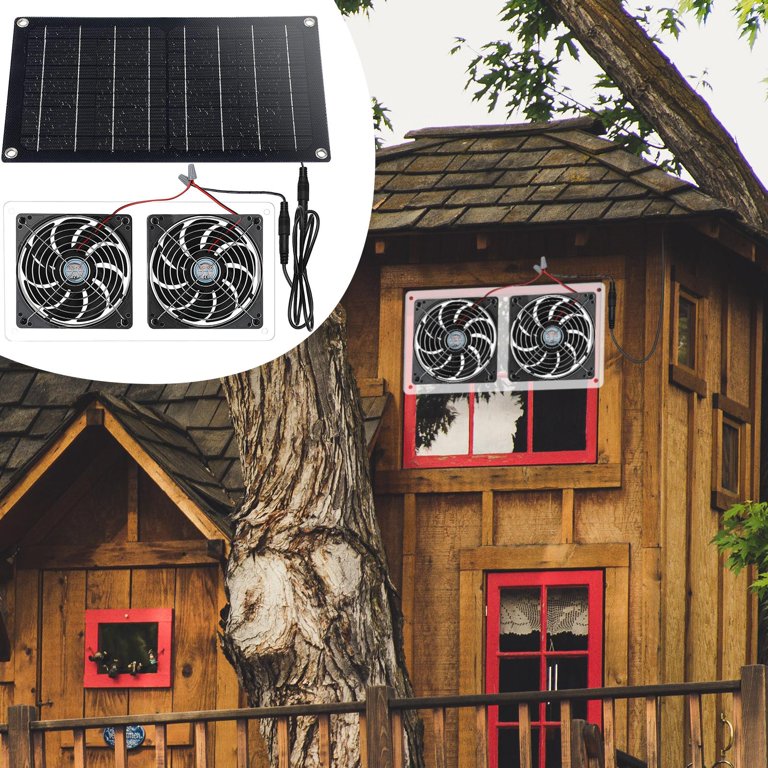 Waterproof solar Exhaust Fan Extractor Ventilation Portable for Chicken  Coops poultry Greenhouse Shed Roofs Window - Walmart.com