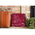 thumbnail image 3 of Him Heart Coffee Unstoppable Deep Cherry 12 x 12 Wood Wall Sign Plaque, 3 of 4