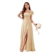 thumbnail image 1 of Vestido de dama de honor CDSSL de chifón champán con cuello cuadrado 18W, 1 of 7