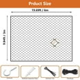 thumbnail image 2 of WOVTE Cat Balcony Rail Net Anti-Fall Netting for Pets Mesh Fence, Steel Wire Reinforced Cat Net for Balcony, Windows, Stair and Patio, Black Nylon, 10 x 20ft, 2 of 5
