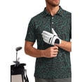 thumbnail image 5 of GENTS BLISS Golf Men Shirts Short Sleeve Shirts for Men Floral Print Men Polo Shirts, 5 of 12