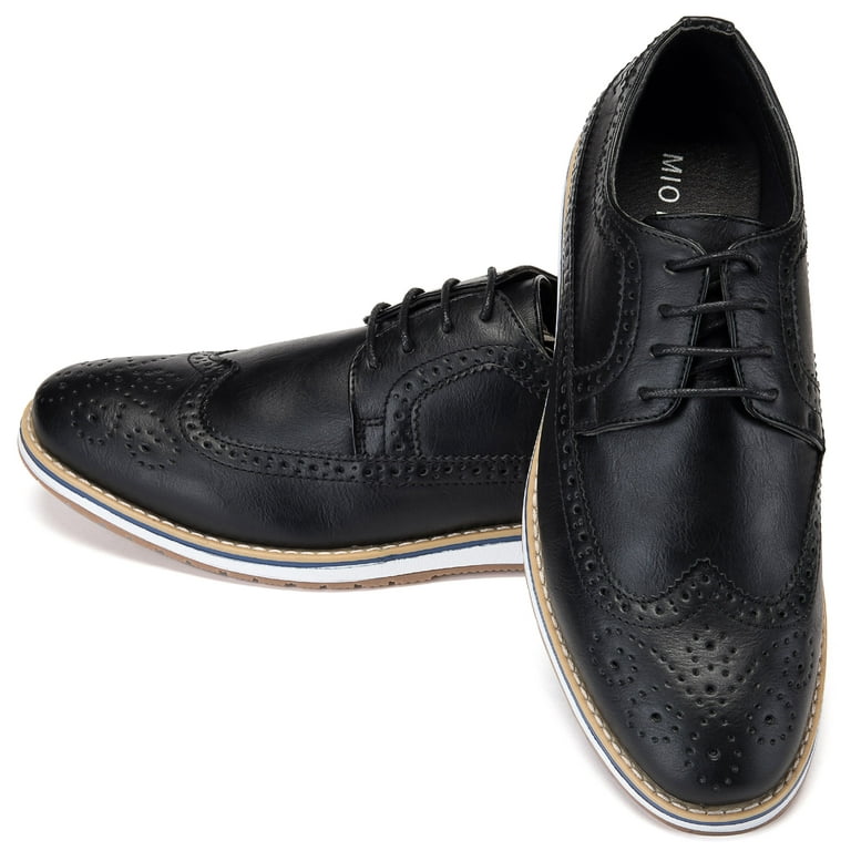 Mio Marino Classic Wingtip Oxford Dress Shoes for Men w Elegant