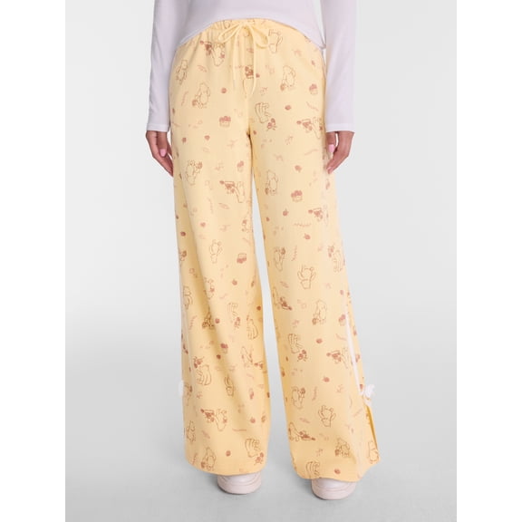 Winnie the Pooh Women's Fleece Wide Leg Jogger Pants, Sizes XXS-XXL