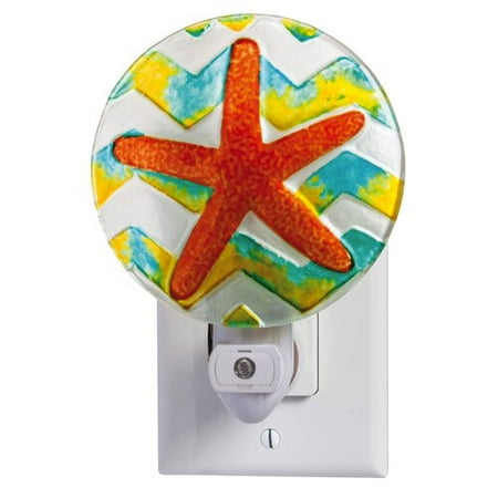 

Evergreen Enterprises Inc Coastal Batik Hand Painted Glass Night Light