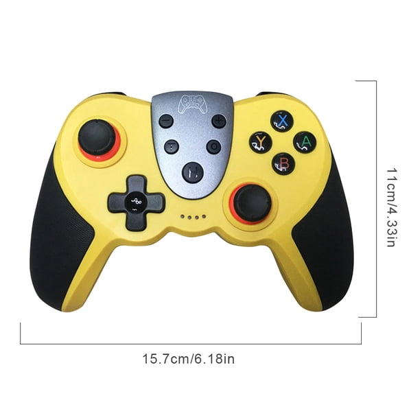 Controlador de juegos ergonómico inalámbrico Gamepad Reemplazo de joystick Bluetooth para consola de juegos Switch, amarillo Inevent EL3373-01B