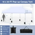 thumbnail image 3 of Costway 10 x 20 FT Pop-up Canopy UPF50+ Sun Protection Tent with Carrying Bag White, 3 of 10