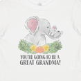 thumbnail image 4 of Inktastic You're Going to Be a Great Grandma Elephants with Flowers Boys or Girls Baby T-Shirt, 4 of 5