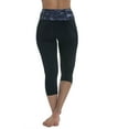 thumbnail image 2 of Aqua Design High Waisted Capri Leggings for Women: Black/Black Water size Small, 2 of 6
