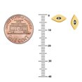 thumbnail image 5 of 14k Yellow Gold Mini Evil Eye Good Luck Stud Post Push Back Earrings, 5 of 5