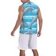 thumbnail image 5 of Easygdp Dolphin Men's Mesh Basketball Jersey Quick Drying Sleeveless Shirts Fitted Muscle Tank Tops Sport Round Neck T-Shirt - Large, 5 of 9
