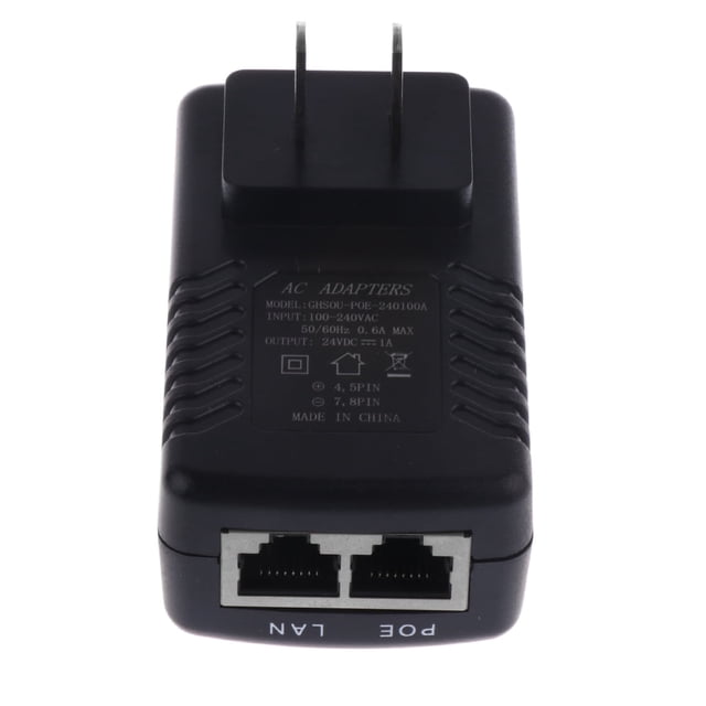 Vensio 24V 1A PoE Power Over Ethernet Adapter 802.3af Standard Injector for Wireless AP IP Camera US Plug