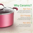 thumbnail image 5 of NutriChef Nonstick Cooking Cookware Pots & Pans, 20 Pieces, Marron Pink, 5 of 9