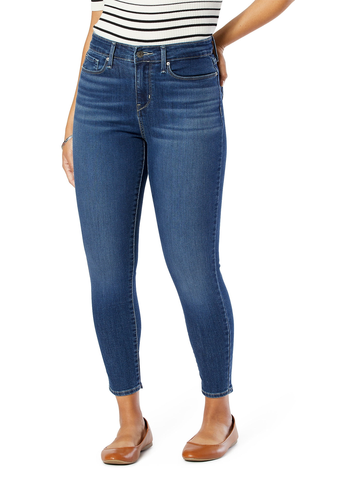 Signature by Levi Strauss & Co. Women's Mid Rise Skinny Cropped Jeans -  
