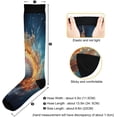 thumbnail image 3 of Coolnut Flame Baseball Compression Socks Women Men Knee High Stockings for Sports, Running, Travel 1Pair Gift, 3 of 7