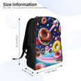 thumbnail image 4 of Cauagu Space Colorful Donut Print Backpacks,Travel Daypack Casual Laptop Backpack Bookbag Fits 15 Inch Computer for Men Women, 4 of 8