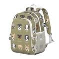 thumbnail image 2 of Dog Breeds Backpack for School,Cute School Bag,Schoolbag with Adjustable Shoulder Straps & Padded Back,15"x11.42"x5.5", 2 of 6