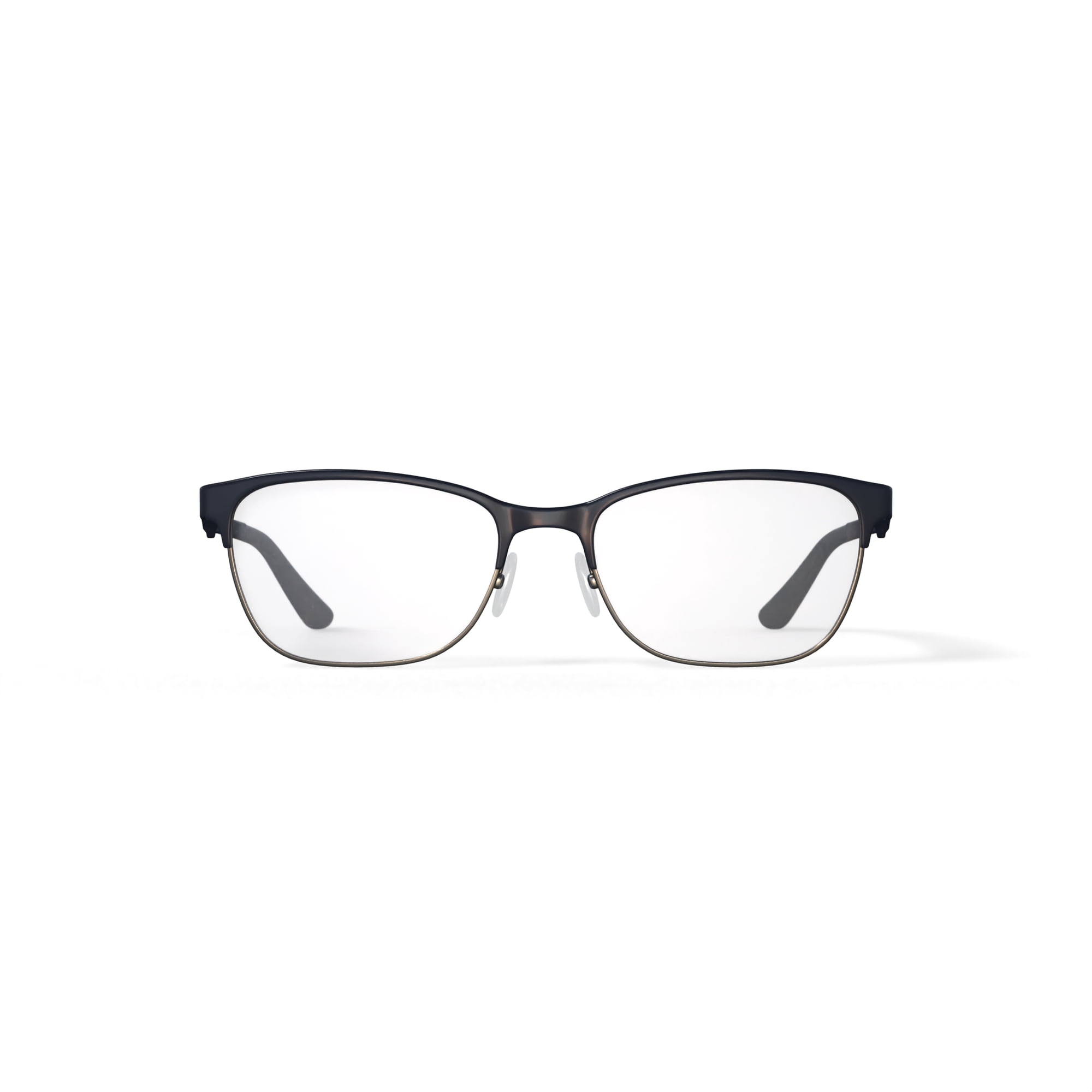 Vogue Women's VO3940 52mm Square Metal Eyeglasses with Case, Dark Grey/Pale Gold