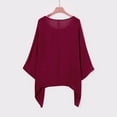 thumbnail image 4 of Womens Summer Tops Stylish Casual Solid Color Pocket Loose Comfortable Top Shirts for Women Brick Red S, 4 of 4