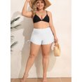 thumbnail image 5 of Alove Women 3" High Waisted Bikini Bottoms Swim Shorts Swimsuit Shorts Swim Bottom Solid Board Shorts, 5 of 6