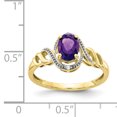 thumbnail image 2 of 10K Yellow Gold Amethyst Diamond Ring, 2 of 2