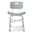 thumbnail image 2 of Medline Bariatric Bath Chair and Shower Chair with Back for Elderly, Sturdy, 12-In Seat, 550 lb Weight Capacity, Gray, 2 of 4
