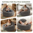 thumbnail image 6 of Bean Bag Chair with Filling, Tufted Fluffy Bean Bag Sofa with Memory Foam for the Living Room, Halls of Residence and Flats (Gray), 6 of 7
