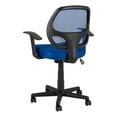 thumbnail image 5 of Norwood Commercial Furniture Mesh Mid Back Desk Task Chair with Tilt & Arms for Home, Office, Classroom, Gaming - Brilliant Blue, 5 of 9