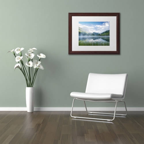Trademark Fine Art "Fog in the Mirror" Canvas Art by Michael Blanchette Photography White Matte, Wood Frame