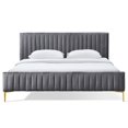 thumbnail image 7 of Omax Decor Julia Upholstered Contemporary Fabric King Platform Bed in Charcoal, 7 of 7
