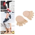 thumbnail image 3 of Unique Bargains Toe Socks Breathable Split Toe Compression Socks Non-Slip Beige 6 Pair Cotton, 3 of 7