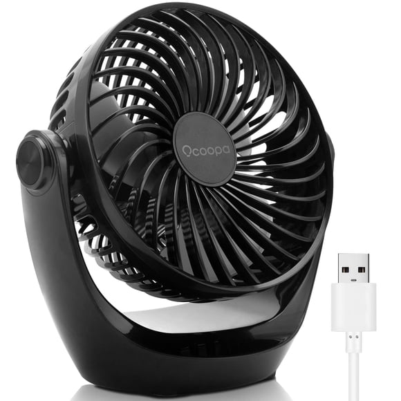 OCOOPA Petit Ventilateur de Bureau USB Ventilateur de Table 5 Pieds' avec Flux d'Air Puissant et Fonctionnement Silencieux, Mini Ventilateur Portable de Refroidissement 3 Vitesses, Rotatif à 360°