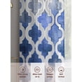 thumbnail image 6 of Blue Morocco Sheer Curtains 84 Inch Length 2 Panels Set, Vintage Graffiti Paint Art Boho Dappled Voile Window Treatment Rod Pocket Curtains Sheers Drapes for Bedroom/Living Room/Kitchen 52"x84"x2, 6 of 7