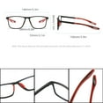thumbnail image 2 of 3 Pairs of Oversized Sports Reading Glasses Flexible Square Readers for Women and Men, Personalized Lightweight Presbyopic Glasses HD +2.00, 2 of 7