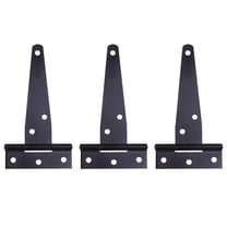 CTIRCHIU 2Pcs Iron T Shape Hinges Black Heavy Duty 3 Inches Door Hinges with 6 Screw Holes for Gates