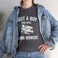 thumbnail image 7 of Just a Boy Who Loves Lawn Mowers Shirt, Funny Lawn Mowing Gift Tee -ID: 581, 7 of 7