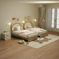 thumbnail image 7 of Danolapsi Twin Size Bed Frame, Upholstered Platform Bed Frame with Adjustable Headboard & Led Light, Wooden Slats Support, No Box Spring Needed, 7 of 7