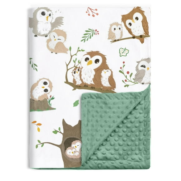 Manta para Bebé BOPRIO Diseño de Búho 76x102 cm Suave de Felpa