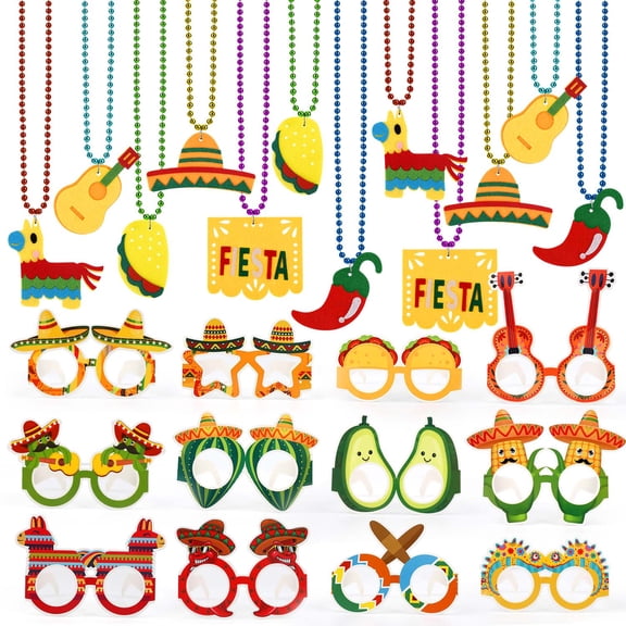 Ayieyill 24PCS Cinco De Mayo Fiesta Decorations- Mexico Fiesta Decoration Mexican Decorations Pinatas Themed Party Supplies